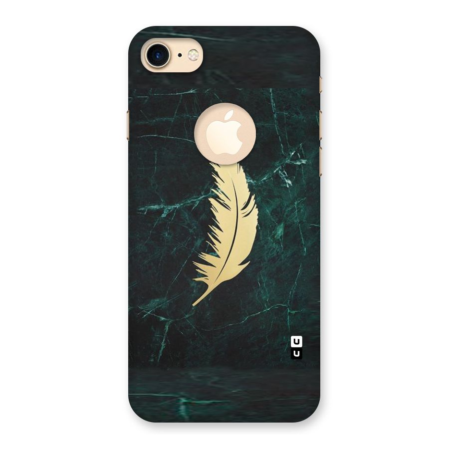 Golden Feather Back Case for iPhone 7 Logo Cut