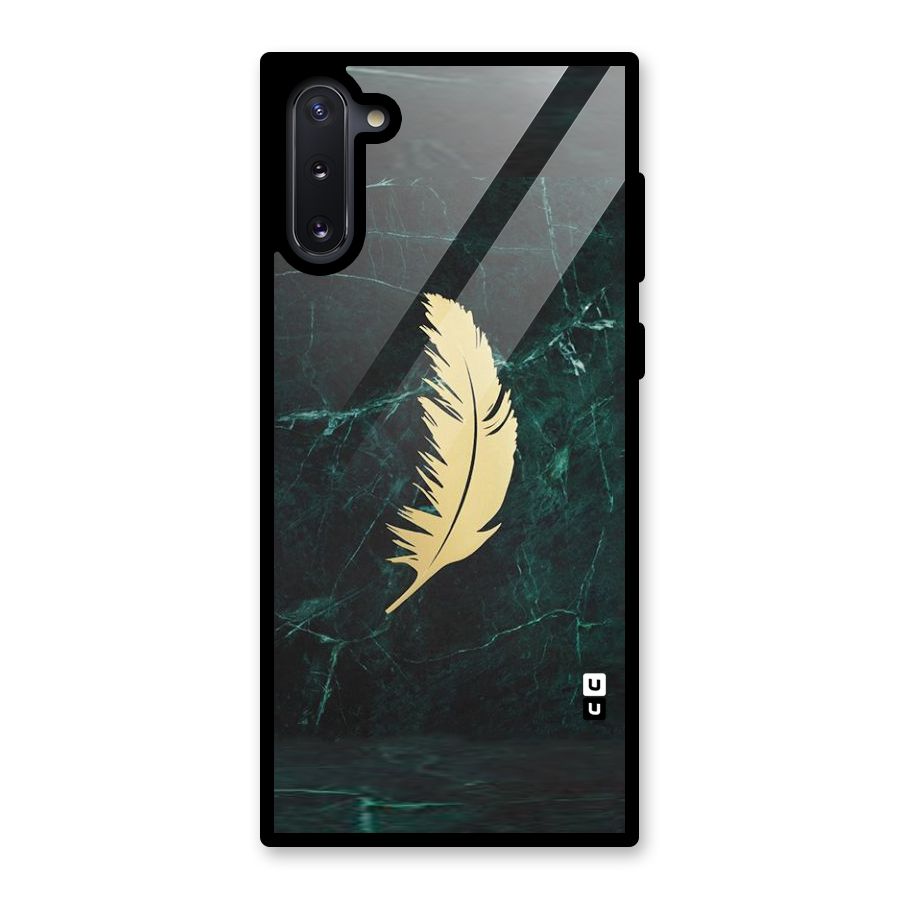 Golden Feather Glass Back Case for Galaxy Note 10