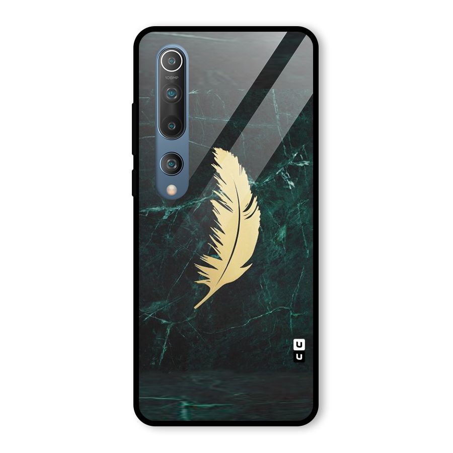 Golden Feather Glass Back Case for Mi 10