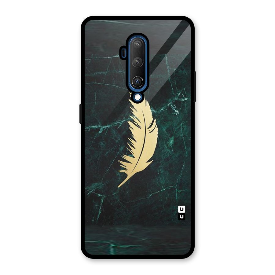 Golden Feather Glass Back Case for OnePlus 7T Pro