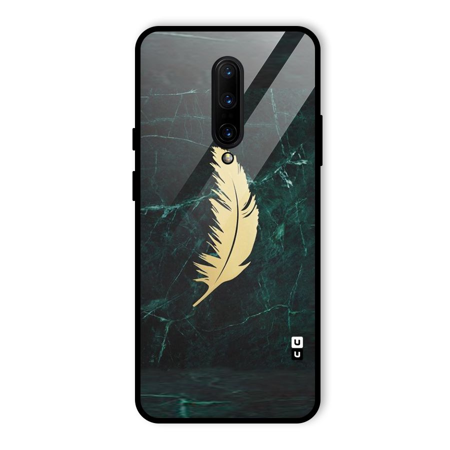 Golden Feather Glass Back Case for OnePlus 7 Pro