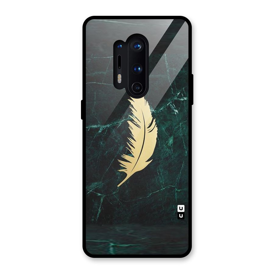Golden Feather Glass Back Case for OnePlus 8 Pro