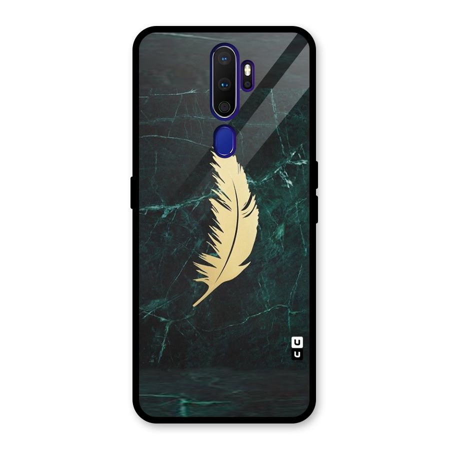 Golden Feather Glass Back Case for Oppo A9 (2020)