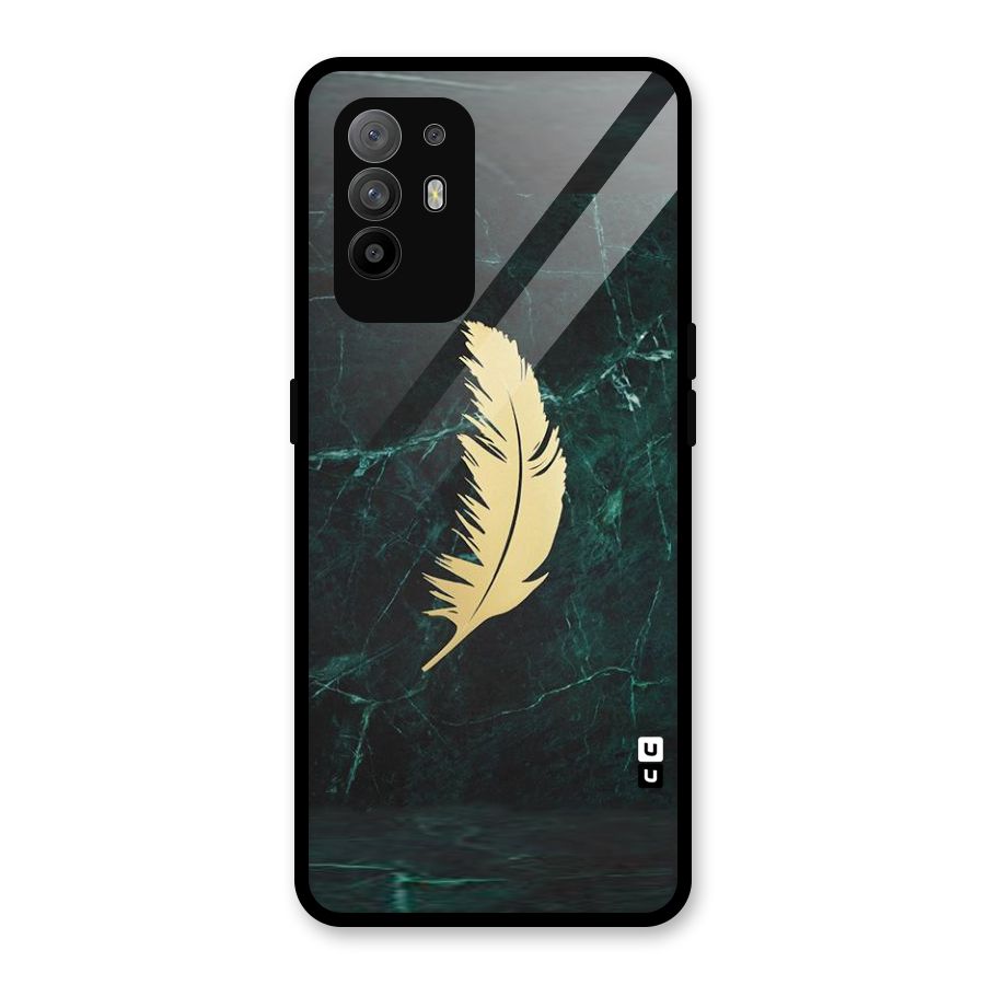 Golden Feather Glass Back Case for Oppo F19 Pro Plus 5G