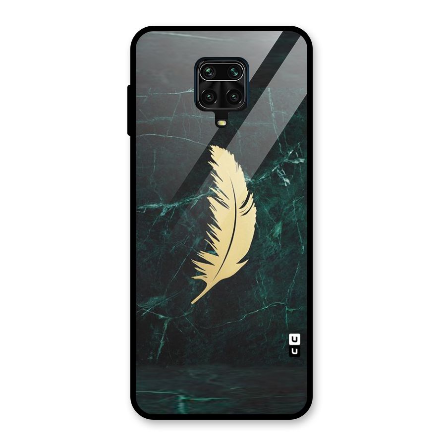 Golden Feather Glass Back Case for Poco M2 Pro