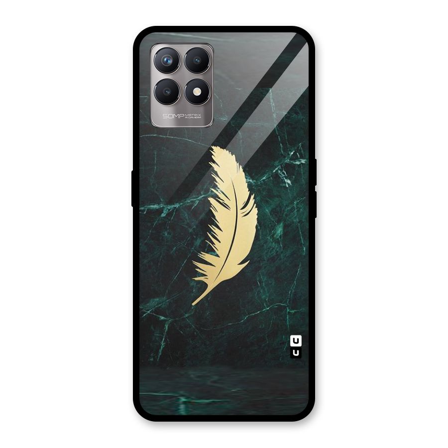 Golden Feather Glass Back Case for Realme Narzo 50
