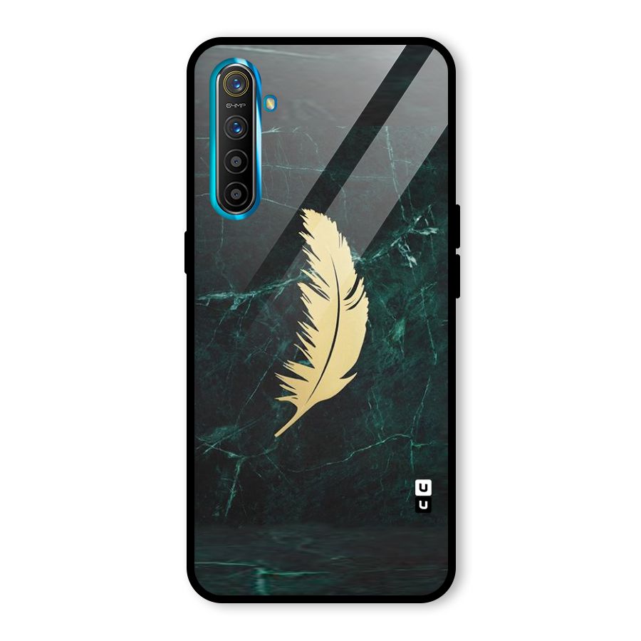 Golden Feather Glass Back Case for Realme X2