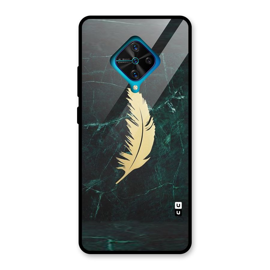 Golden Feather Glass Back Case for Vivo S1 Pro