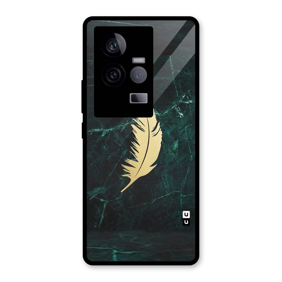 Golden Feather Glass Back Case for Vivo iQOO 11 5G