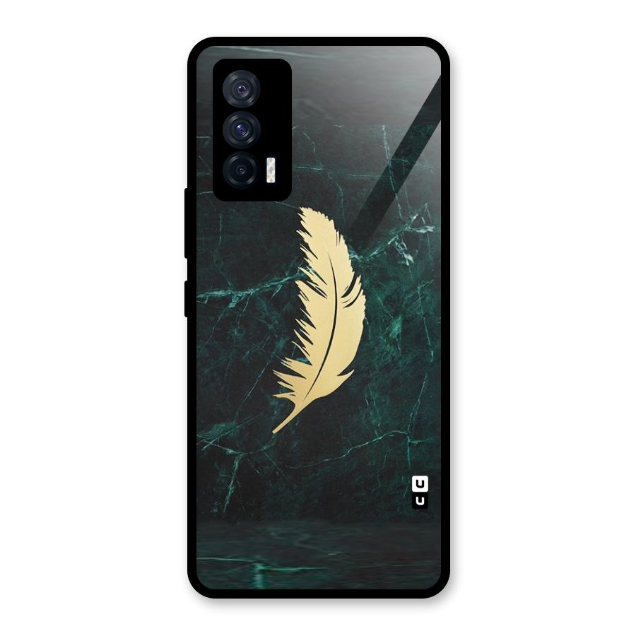 Golden Feather Glass Back Case for Vivo iQOO 7 5G