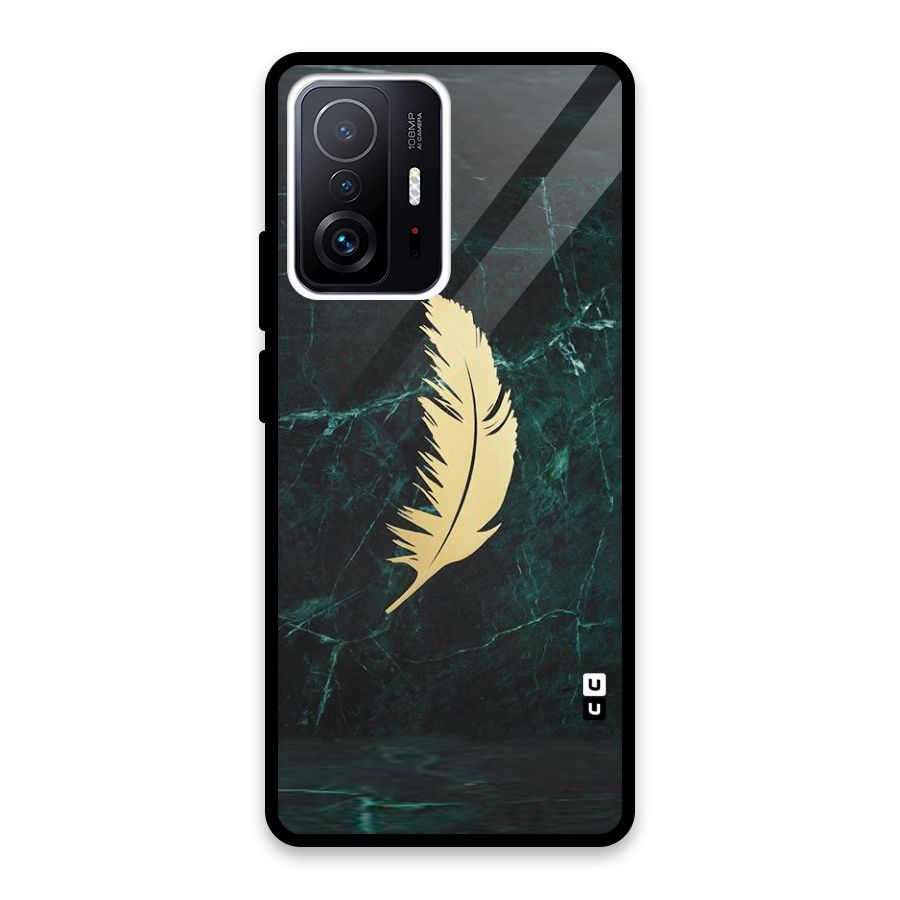 Golden Feather Glass Back Case for Xiaomi 11T Pro