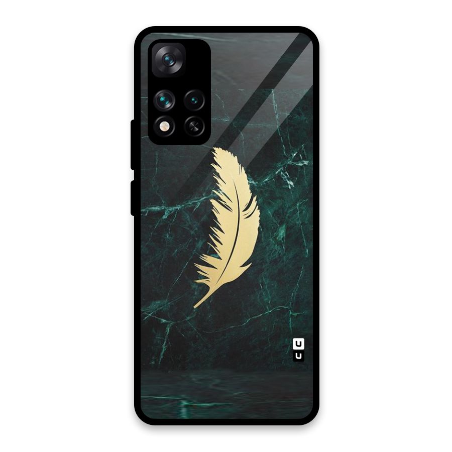 Golden Feather Glass Back Case for Xiaomi 11i HyperCharge 5G