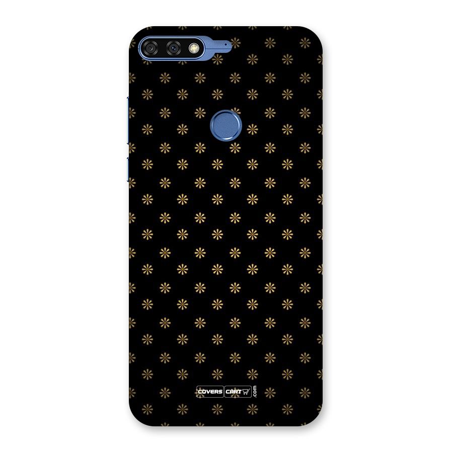 Golden Flowers Back Case for Honor 7C