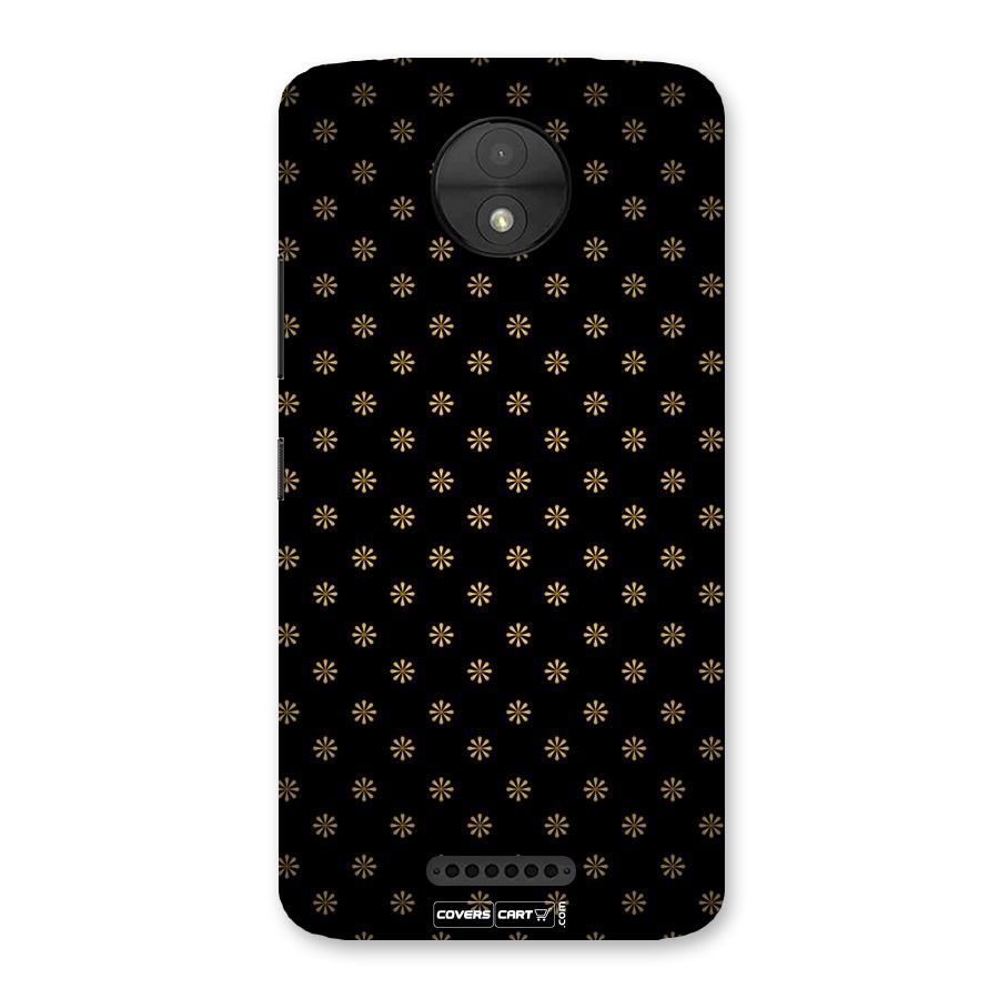 Golden Flowers Back Case for Moto C