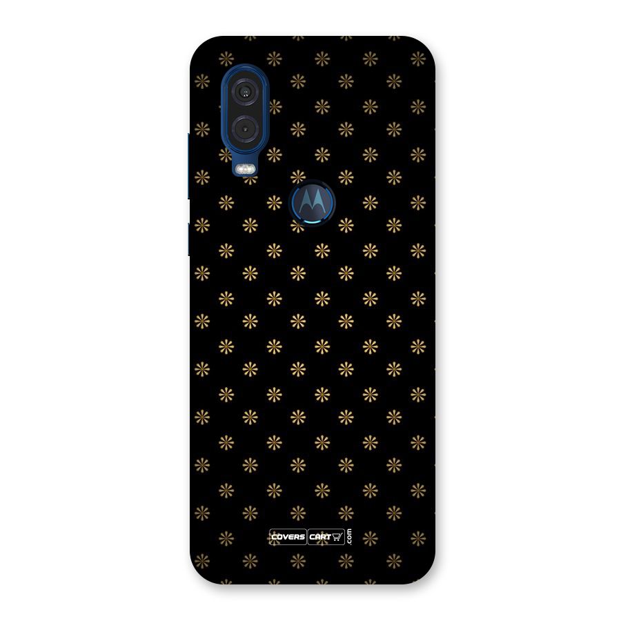 Golden Flowers Back Case for Motorola One Vision