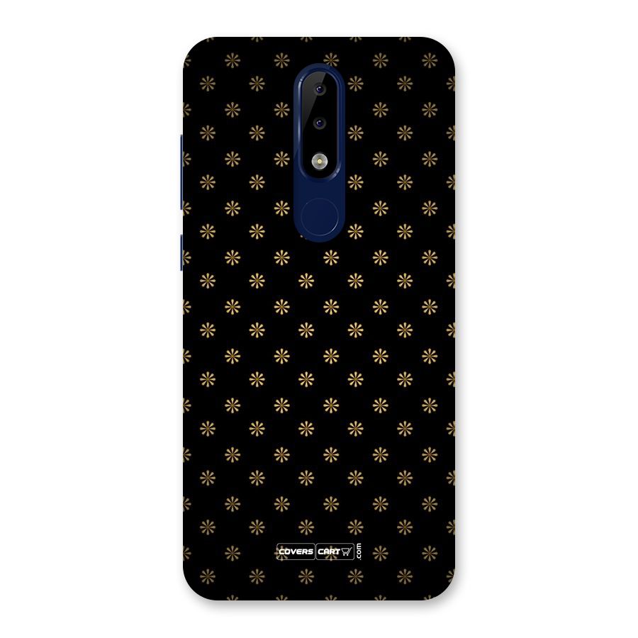 Golden Flowers Back Case for Nokia 5.1 Plus