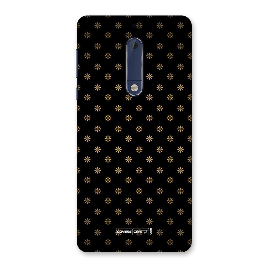 Golden Flowers Back Case for Nokia 5