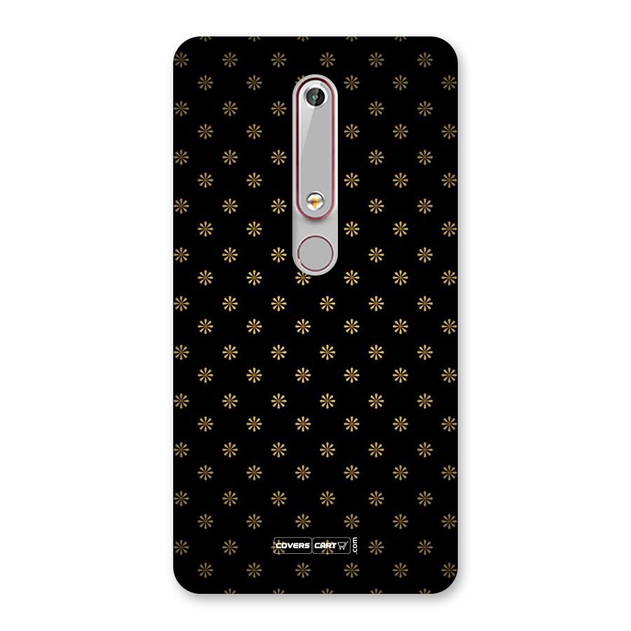 Golden Flowers Back Case for Nokia 6.1