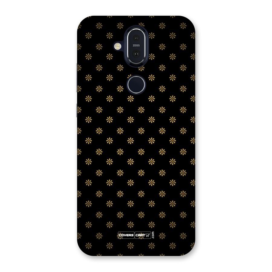 Golden Flowers Back Case for Nokia 8.1