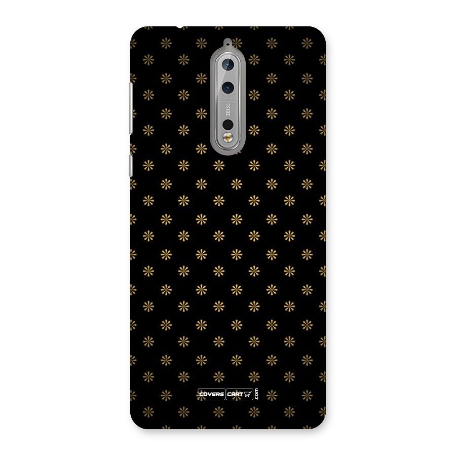 Golden Flowers Back Case for Nokia 8