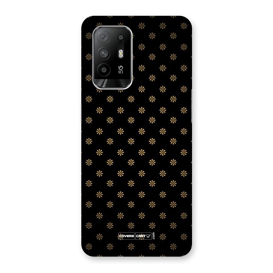 Golden Flowers Back Case for Oppo F19 Pro Plus 5G