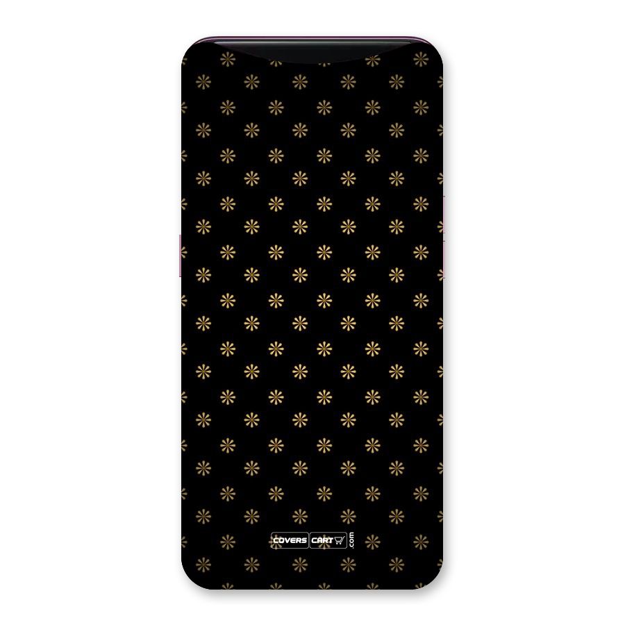 Golden Flowers Back Case for Oppo Find X