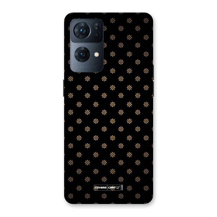 Golden Flowers Back Case for Oppo Reno7 Pro 5G
