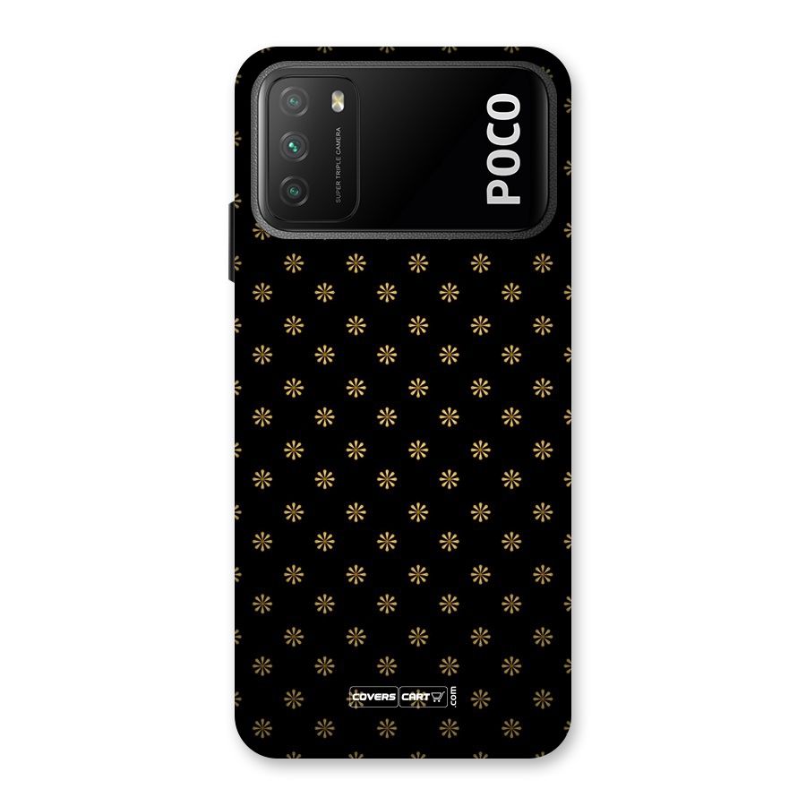 Golden Flowers Back Case for Poco M3