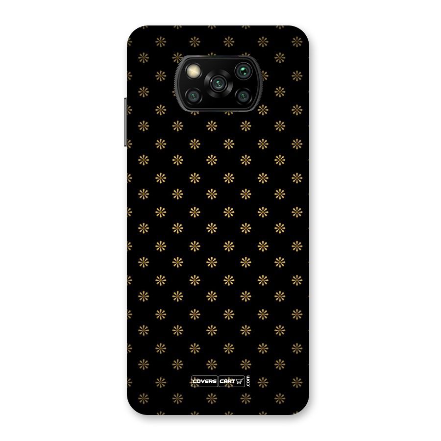Golden Flowers Back Case for Poco X3