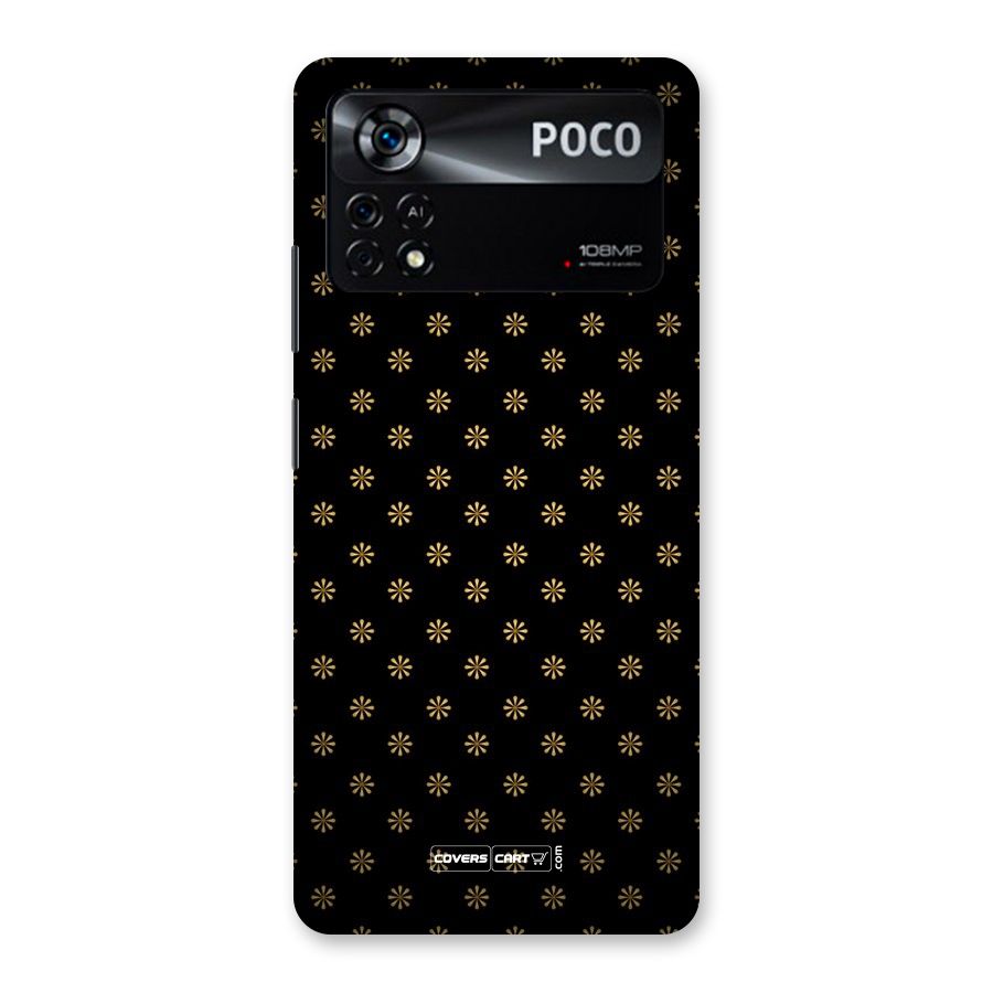 Golden Flowers Back Case for Poco X4 Pro 5G