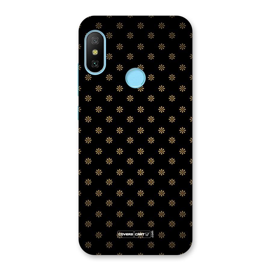 Golden Flowers Back Case for Redmi 6 Pro