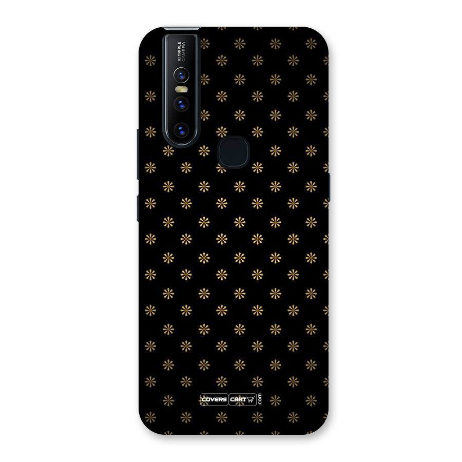 Golden Flowers Back Case for Vivo V15