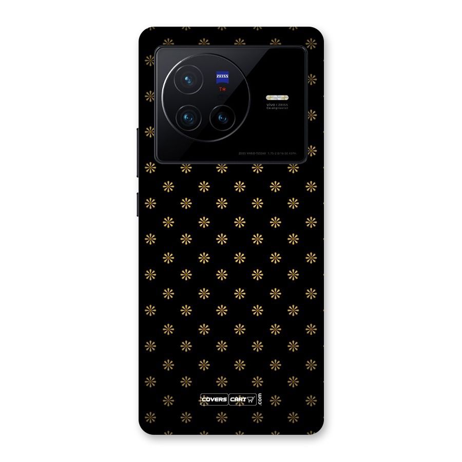 Golden Flowers Back Case for Vivo X80