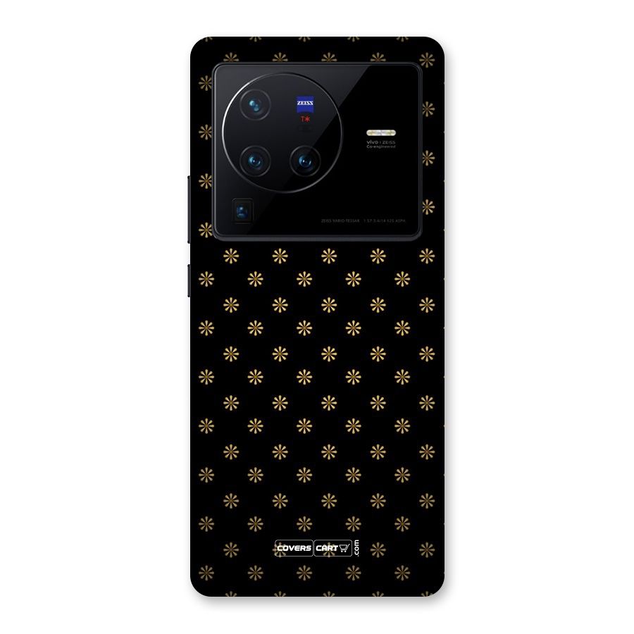 Golden Flowers Back Case for Vivo X80 Pro
