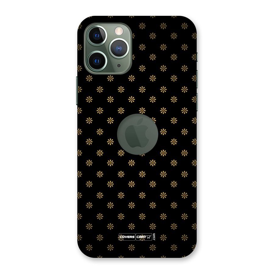 Golden Flowers Back Case for iPhone 11 Pro Logo  Cut