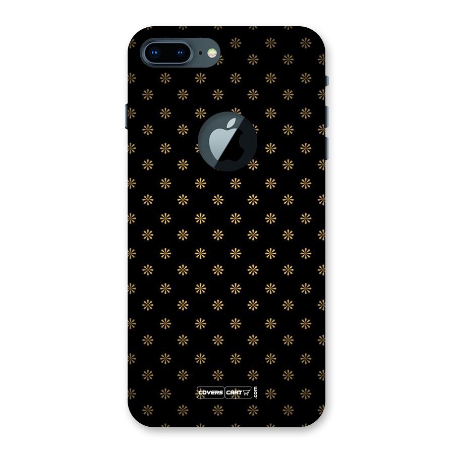 Golden Flowers Back Case for iPhone 7 Plus Logo Cut