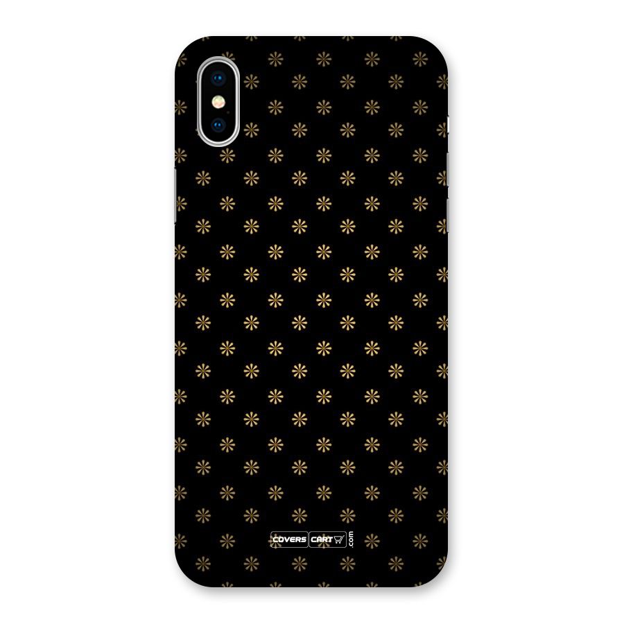 Golden Flowers Back Case for iPhone XS