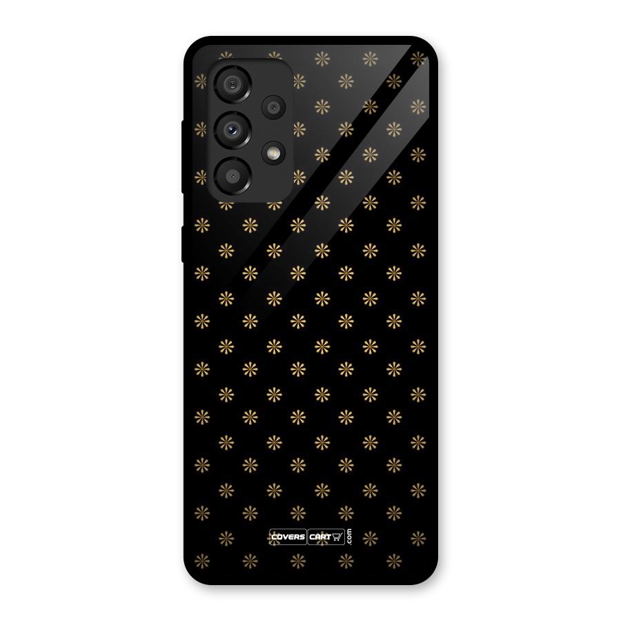 Golden Flowers Glass Back Case for Galaxy A33 5G