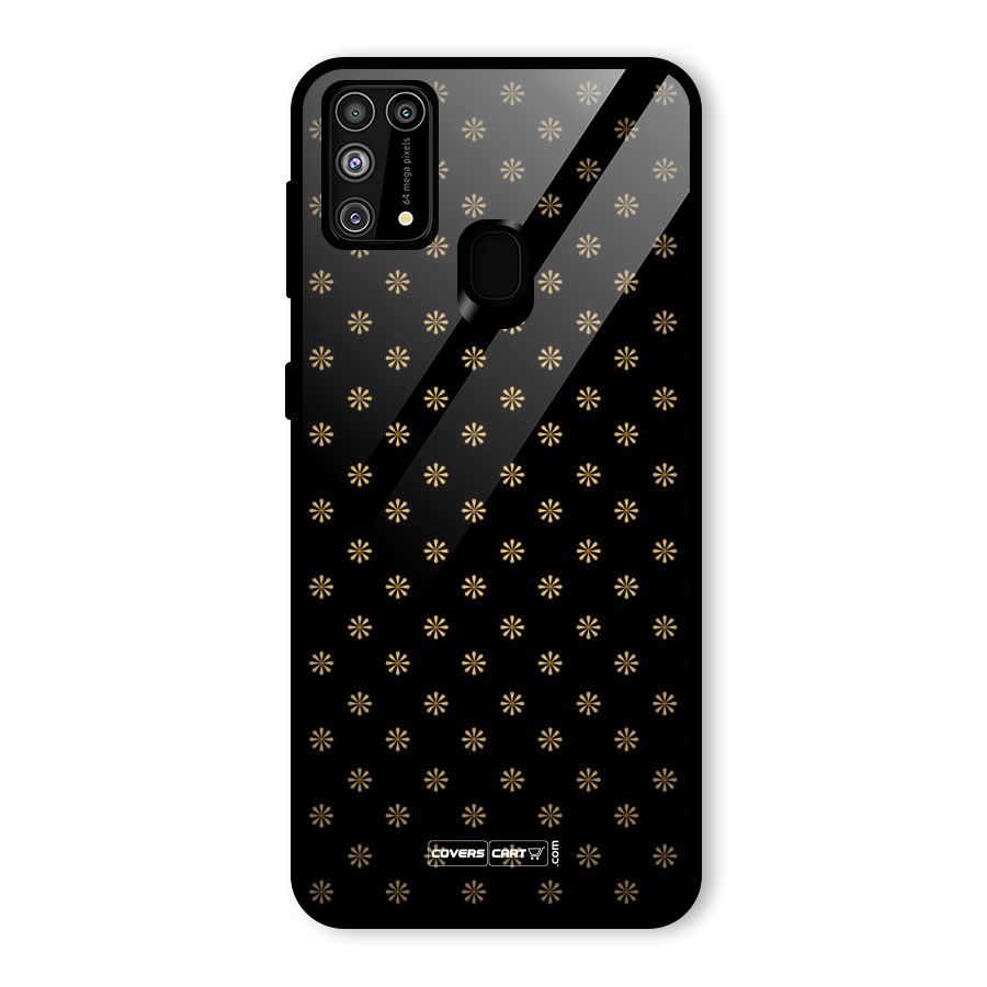 Golden Flowers Glass Back Case for Galaxy M31