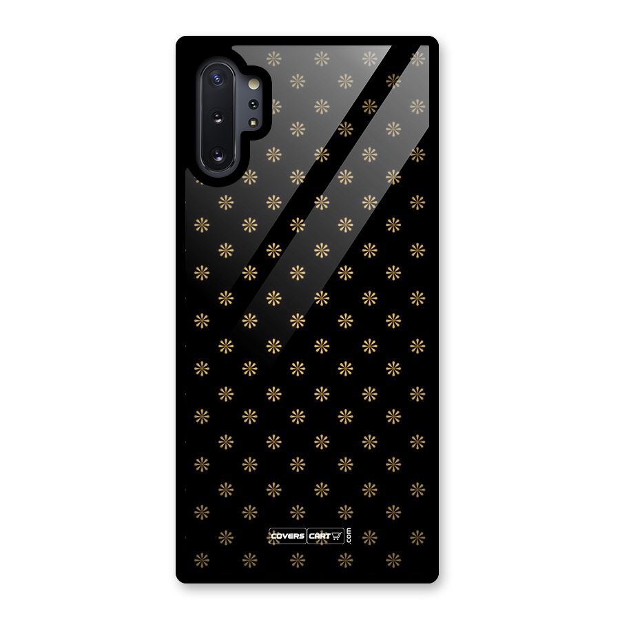 Golden Flowers Glass Back Case for Galaxy Note 10 Plus
