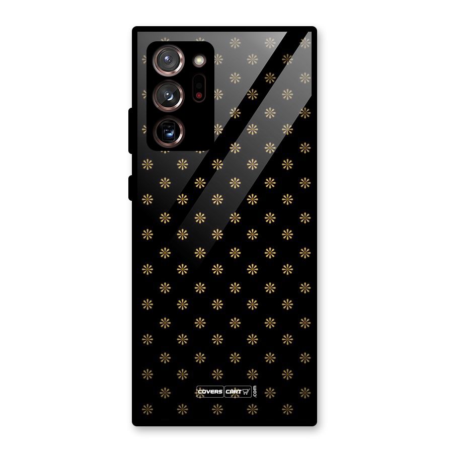 Golden Flowers Glass Back Case for Galaxy Note 20 Ultra 5G