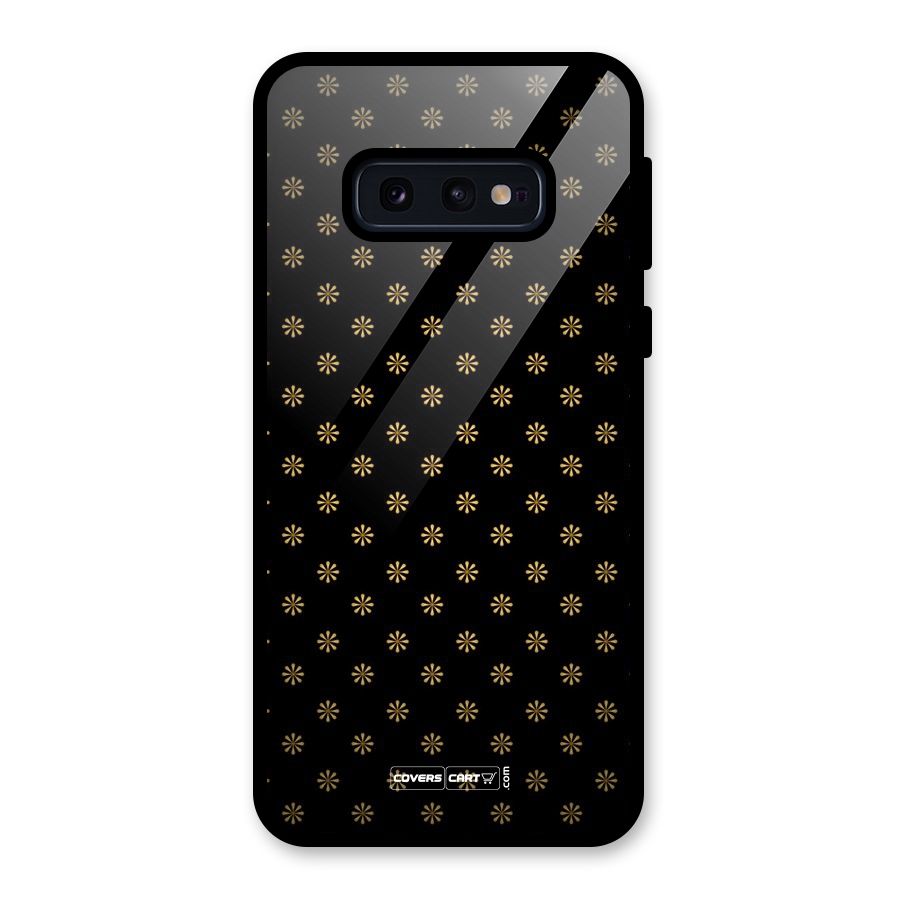 Golden Flowers Glass Back Case for Galaxy S10e