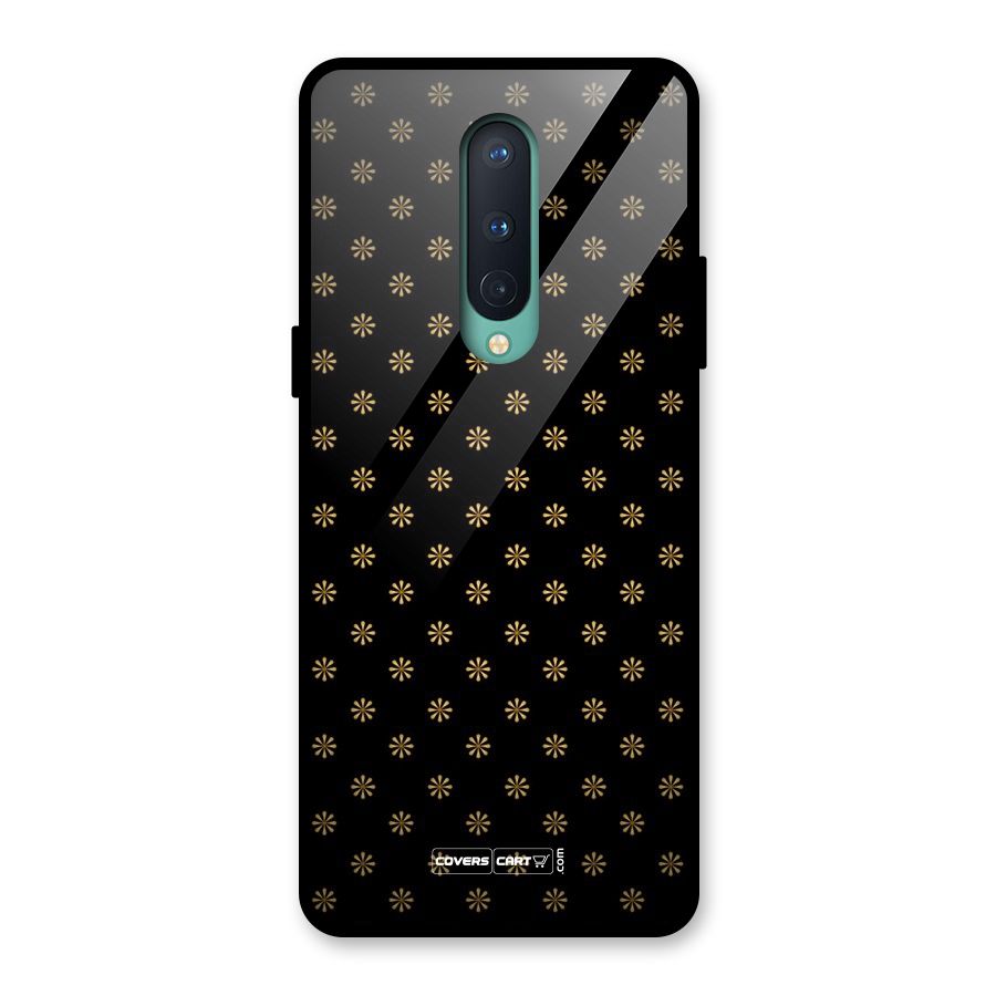 Golden Flowers Glass Back Case for OnePlus 8