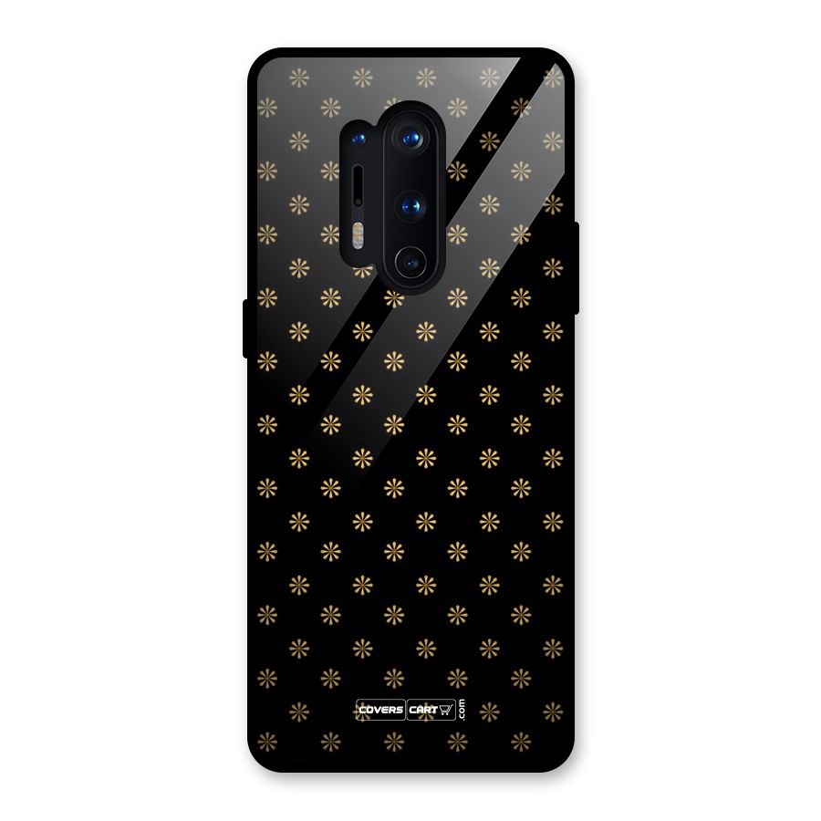 Golden Flowers Glass Back Case for OnePlus 8 Pro