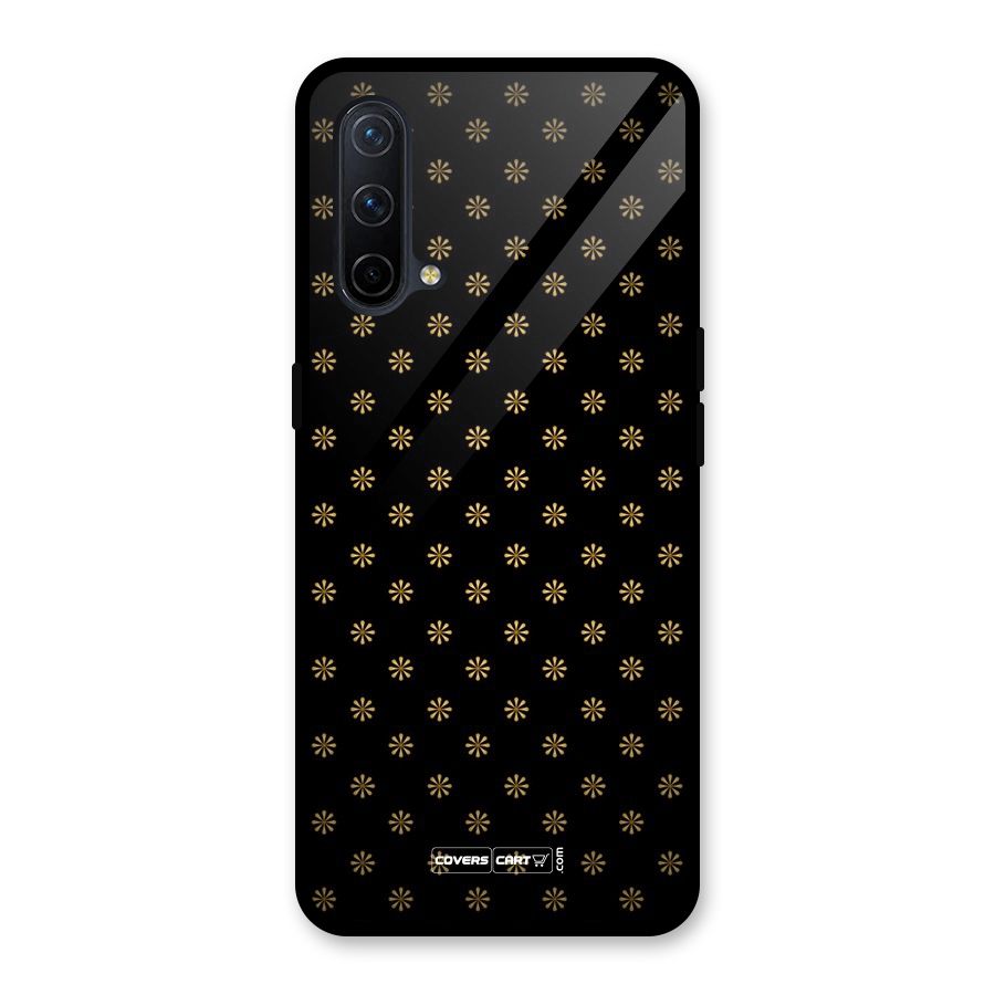 Golden Flowers Glass Back Case for OnePlus Nord CE 5G