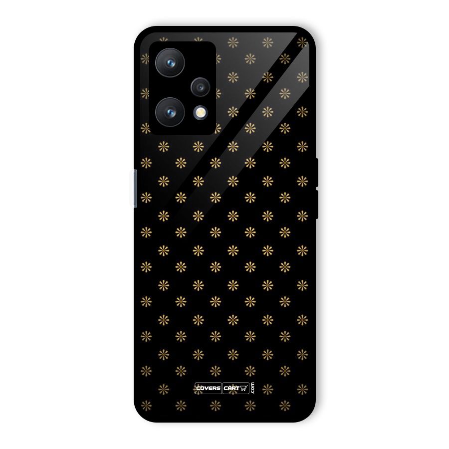 Golden Flowers Glass Back Case for Realme 9 Pro 5G