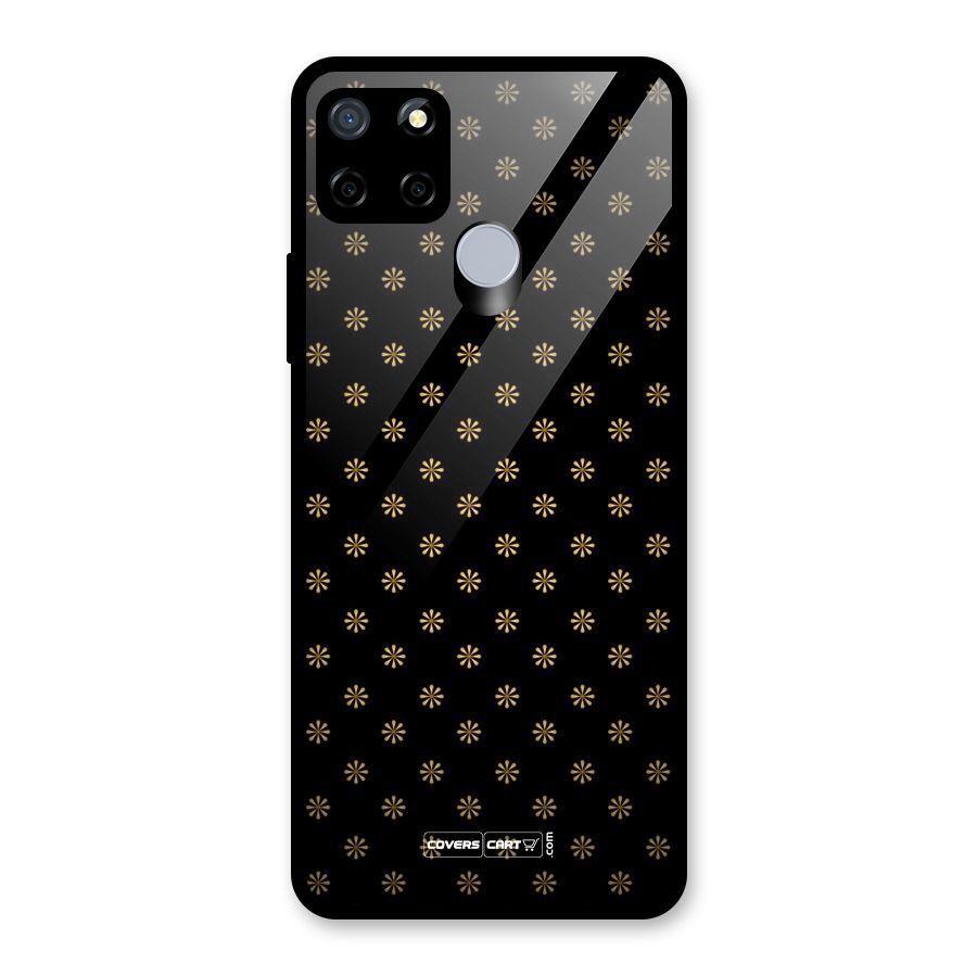Golden Flowers Glass Back Case for Realme Narzo 30A