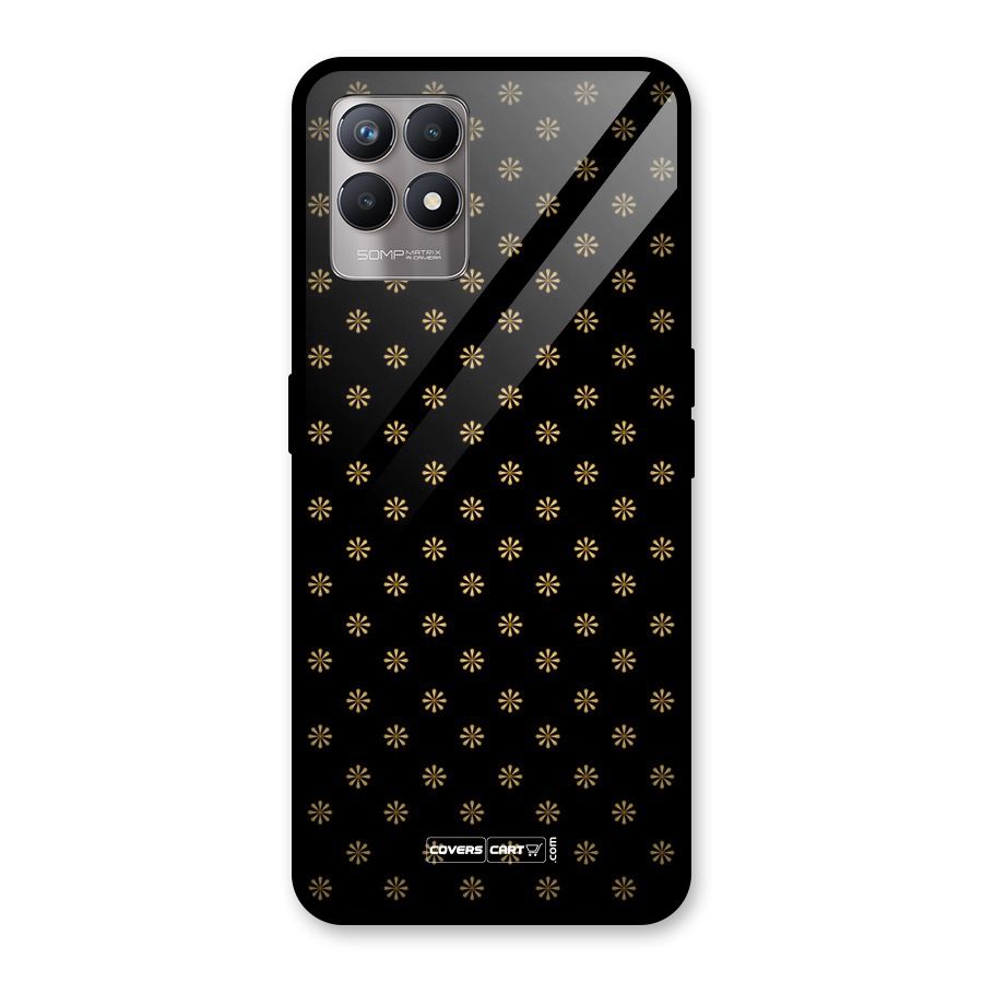 Golden Flowers Glass Back Case for Realme Narzo 50