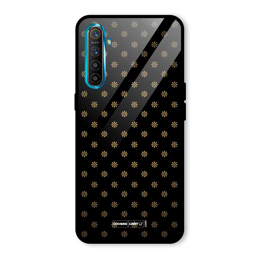 Golden Flowers Glass Back Case for Realme X2