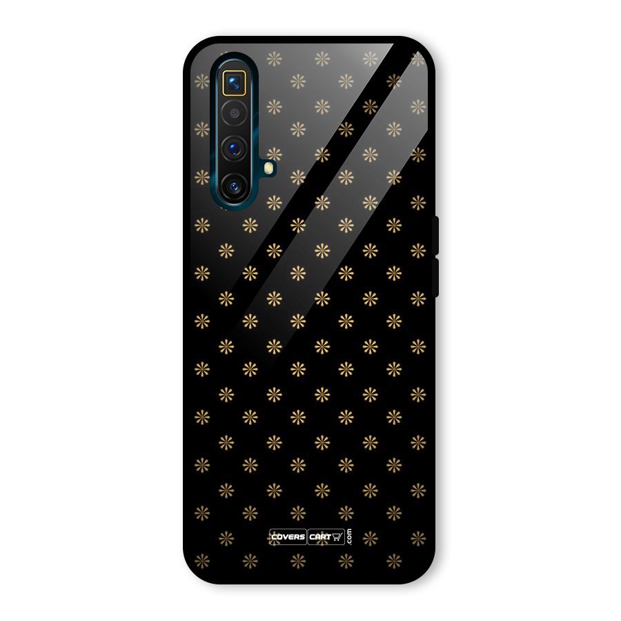 Golden Flowers Glass Back Case for Realme X3